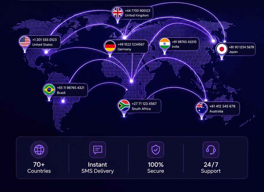 Global phone numbers illustration